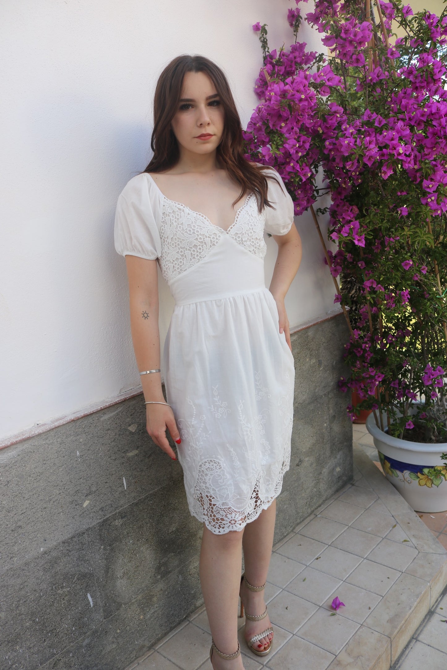 Miniabito in cotone stile Positano