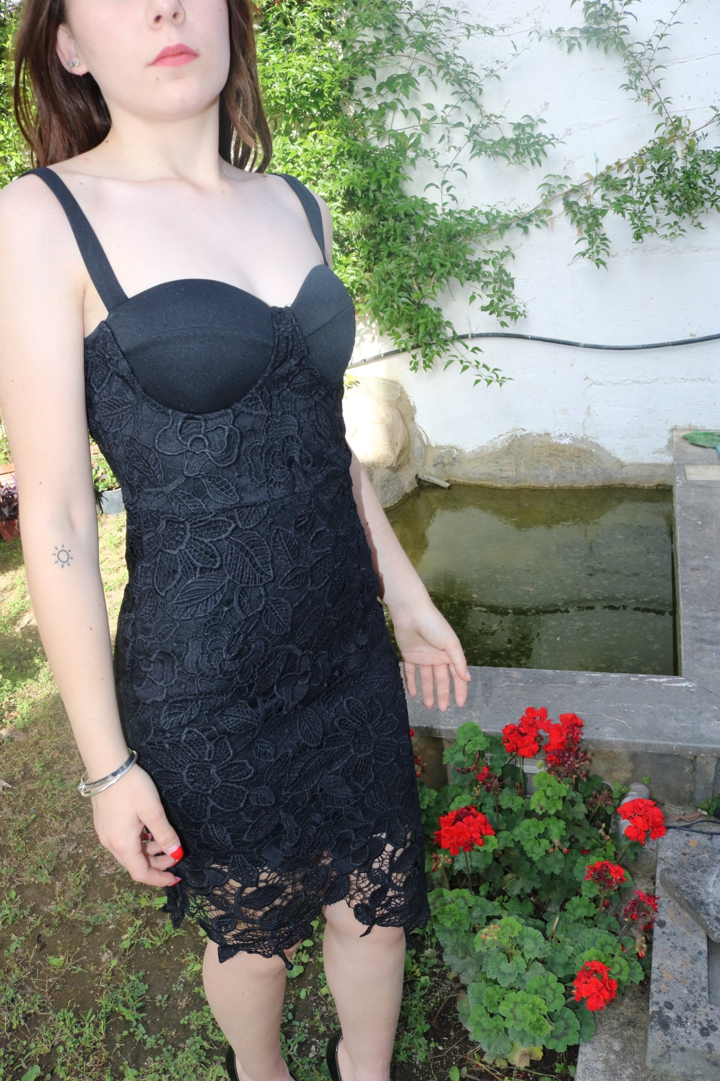 Tubino nero in pizzo S/M